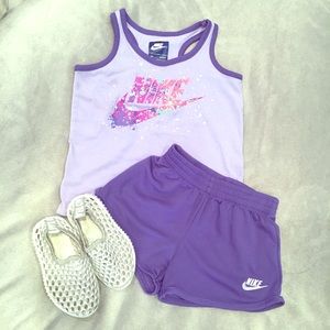 Short Set with slip on sneakers
